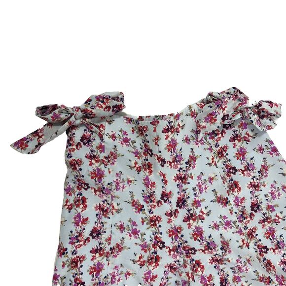 Club Monaco Tansa Silk Floral Print Side Tie Culottes Sz 00 Wide Leg Capri - Picture 2 of 6